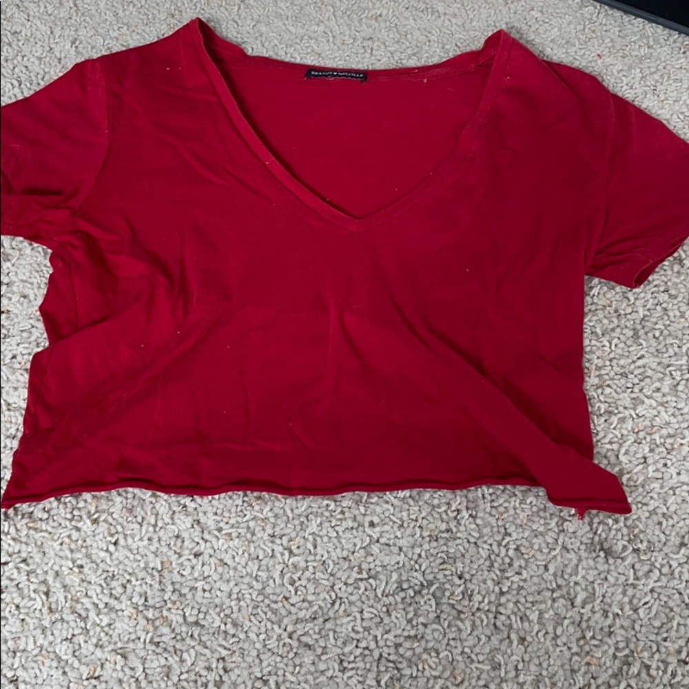 Red crop top